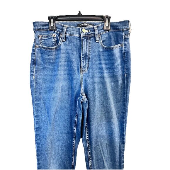 Calvin Klein Jeans Womens Size 8 High Rise Skinny Repreve Dark Wash Blue Preppy - Picture 2 of 11